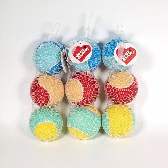 NWT 9 Pack Boots & Barkley Tennis Balls‎ Dog Toy Fetch Chase Multicolor Rubber - Picture 1 of 4